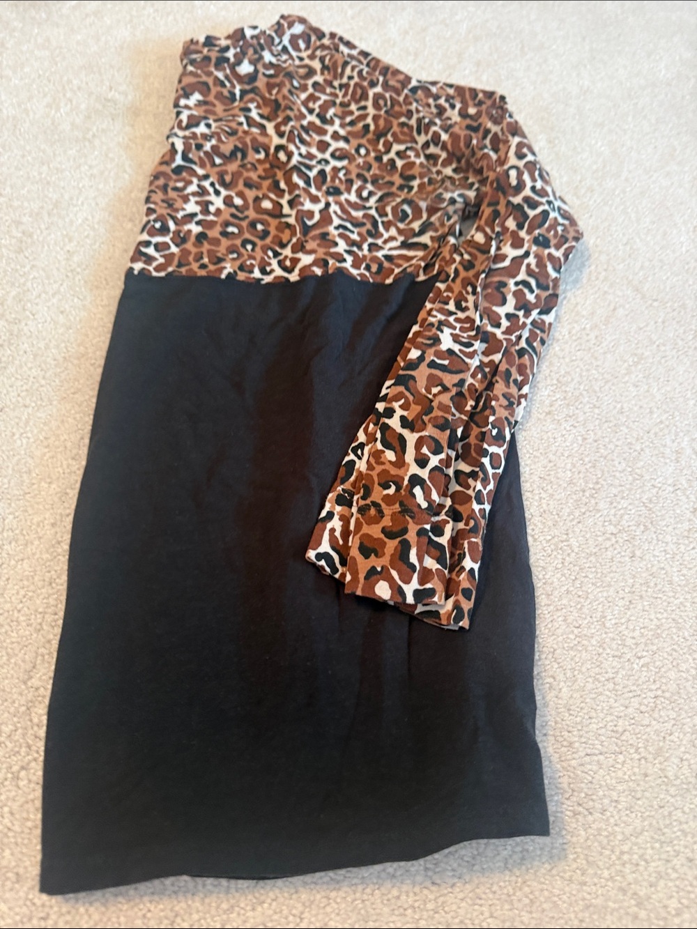Lilly Pulitzer Leopard Print Top with Black Body